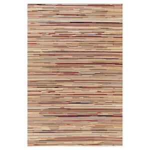 Jewel Collection Striation Stipes Multi Rectangle Indoor 9 ft. 3 in. x 12 ft. 6 in. Area Rug