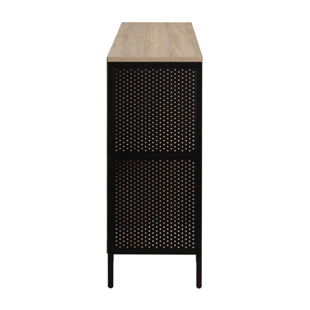 River Oak 8-Cube Storage Bookcase with Metal Frame