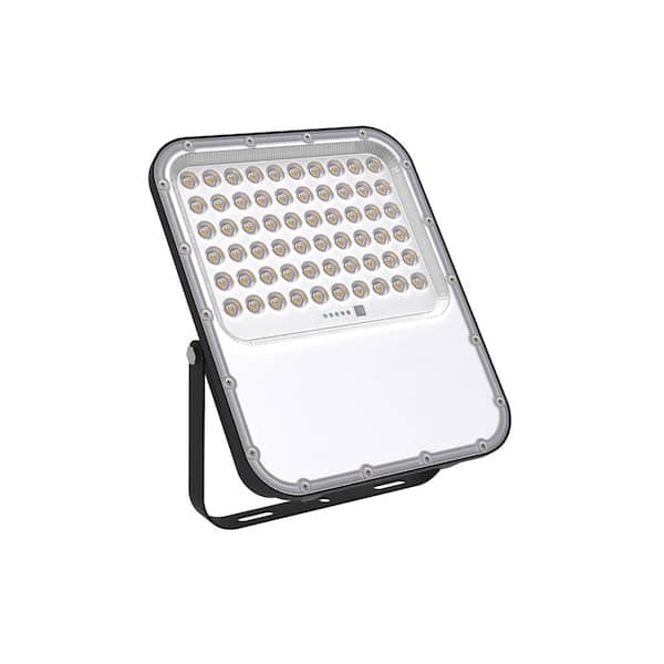 Mediterraneo KEMI 200-Watt Equivalent 2200 Lumen 120-Degree White Dusk to Dawn Solar Integrated LED Flood Light with Remote Control