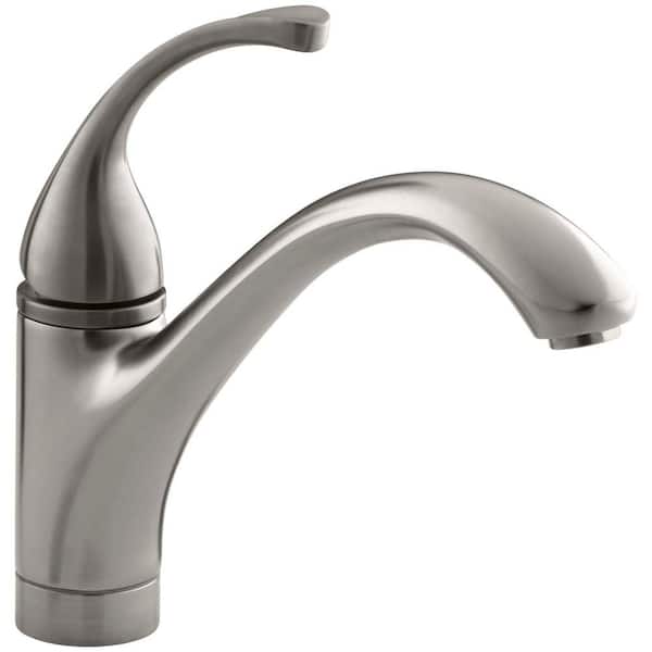 KOHLER Forte Single-Handle Standard Kitchen Faucet with Lever Handle in Vibrant Stainless