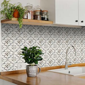 Grey and Black R21 8 in. x 8 in. Vinyl Peel and Stick Tile (24 Tiles, 10.67 sq. ft./Pack)