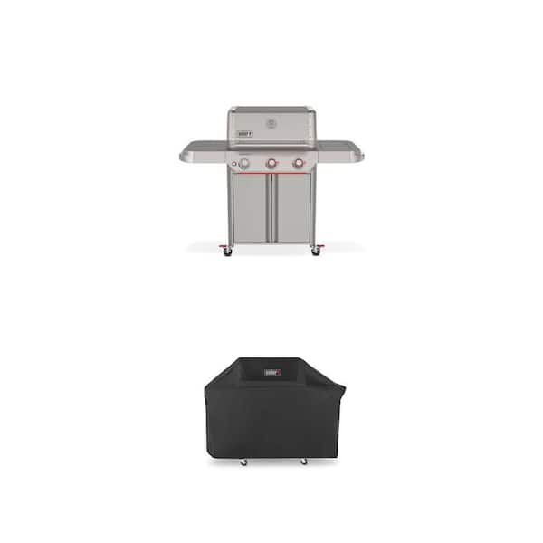 Genesis E-325W 3-Burner Liquid Propane Gas Grill with Sear Zone and Premium Grill Cover Combo
