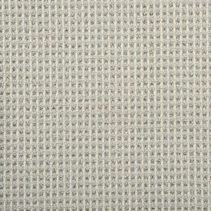 Shenadoah Stripe - Dew/Ivory - Gray 12 ft. 24 oz. Wool Loop Installed Carpet
