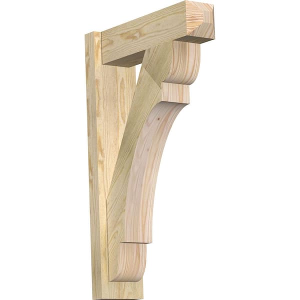Ekena Millwork 6 in. x 32 in. x 20 in. Douglas Fir Olympic Craftsman Rough Sawn Outlooker