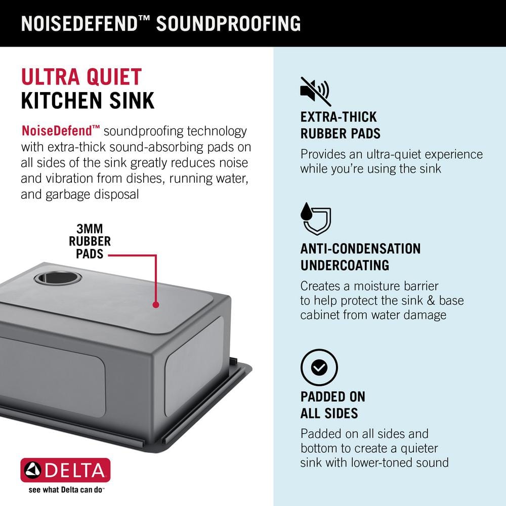 Delta Marca Drop-In Stainless Steel Single Bowl Kitchen Sink, 25" x 22"