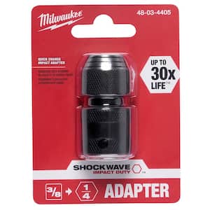 3/8 in. Square x 1/4 in. Hex Shockwave Impact Adapter