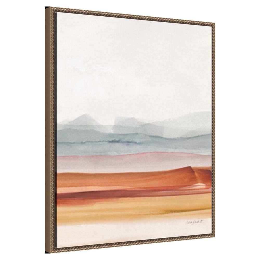 Sierra Hills Abstract Landscape Canvas Print with Bronze Frame
