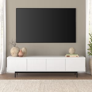 Whitman 78.5 in. White TV Stand Fits TV's up to 85 in.