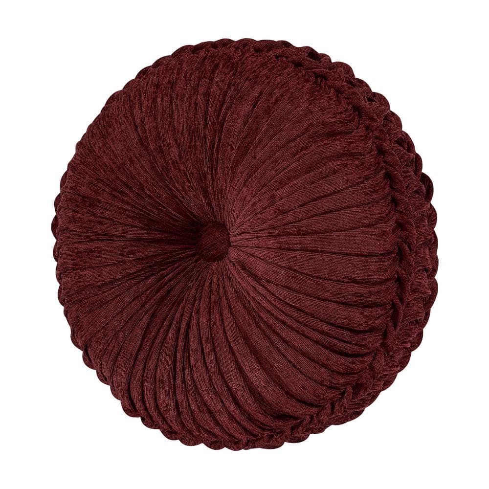 Georgia Polyester Tufted Round Decorative 15 in. x 15 in. Throw Pillow