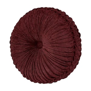 Georgia Polyester Tufted Round Decorative Throw Pillow 15x15 in.