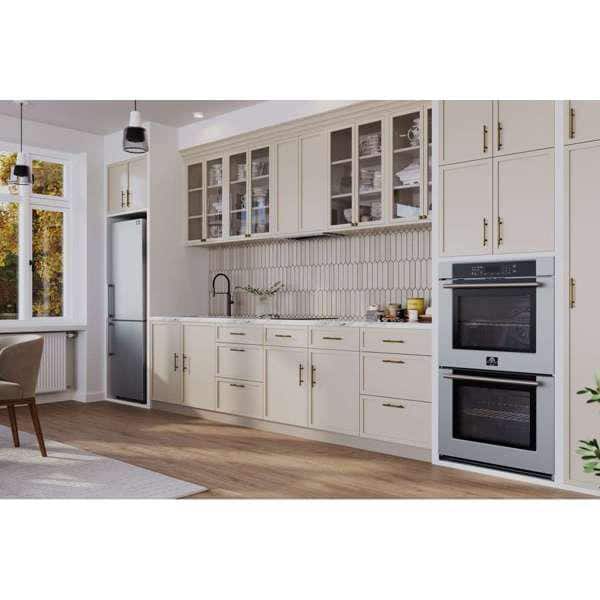 Compact Stainless Steel Bottom Freezer Refrigerator with Smart Features