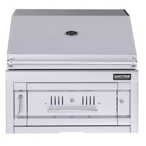 28 in. Sun Charcoal Grill in Stainless Steel