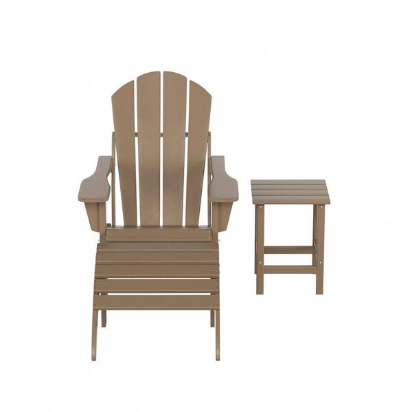 Lifetime adirondack chair discount and ottoman set