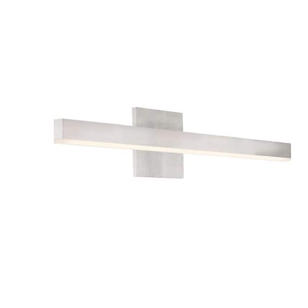 KUZCO Vega 23 in. 1 Light Brushed Nickel Vanity Light