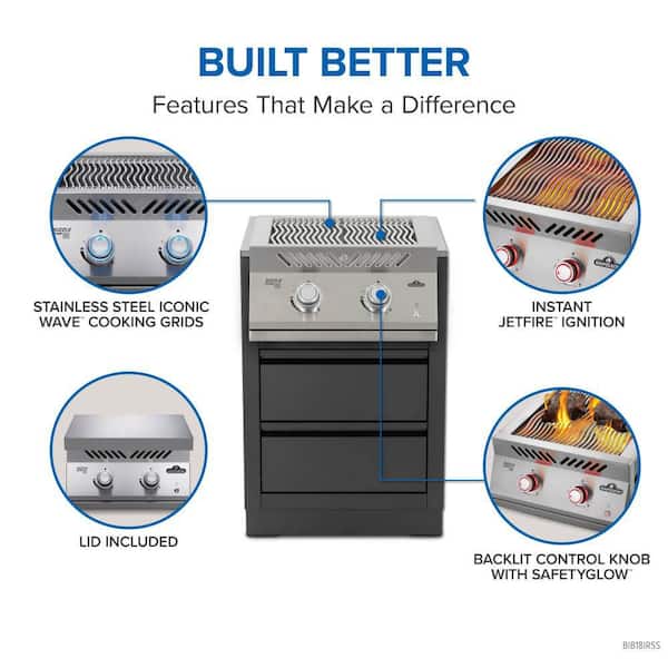 NAPOLEON Built-In 700 Series 18 in. 2-Burner Dual Infrared Propane