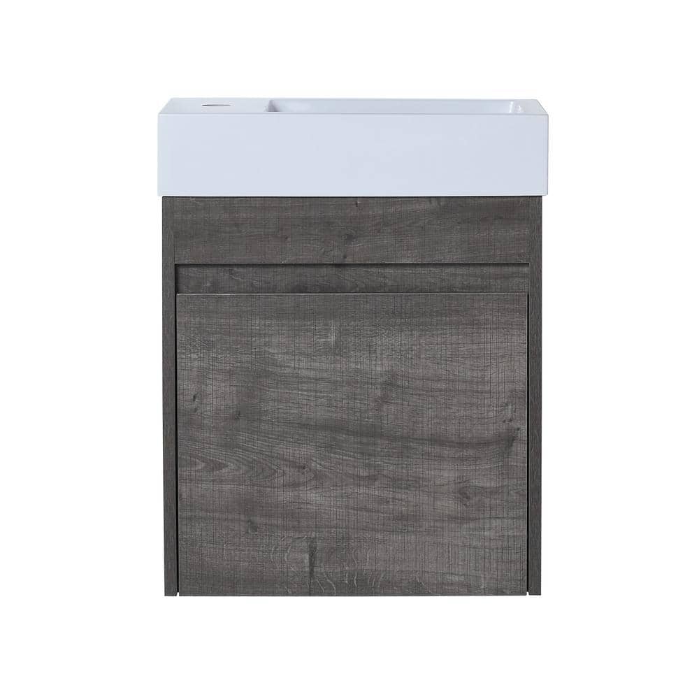 Milburn 18.10 in. W x 10.20 in D. x 22.80 in. H Bath Vanity in White Straig