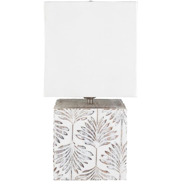Artistic Weavers Singalila 19 in. White Indoor Table Lamp with White Square Shaped Shade