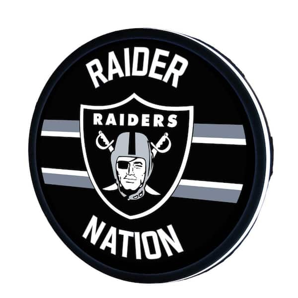 Evergreen Las Vegas Raiders 15 in. Round Plug-in LED Lighted Sign ...