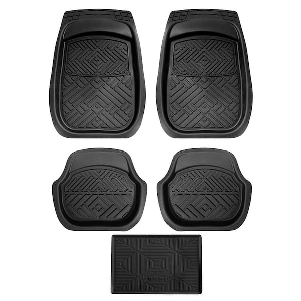 FH Group 4-Piece ClimaProof Deep Dish Trimmable Car Floor Mats - Universal  Fit for Cars, SUVs, Vans and Trucks - Full Set DMF13004BLACK - The Home  Depot