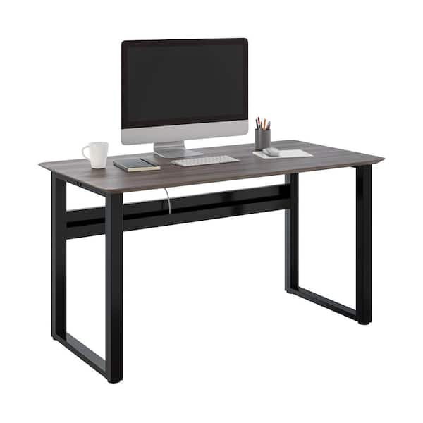 Seville Classics airLIFT® Desk, 54 in. W x 28 in. D x 29 in. H, Black/Ash Wood