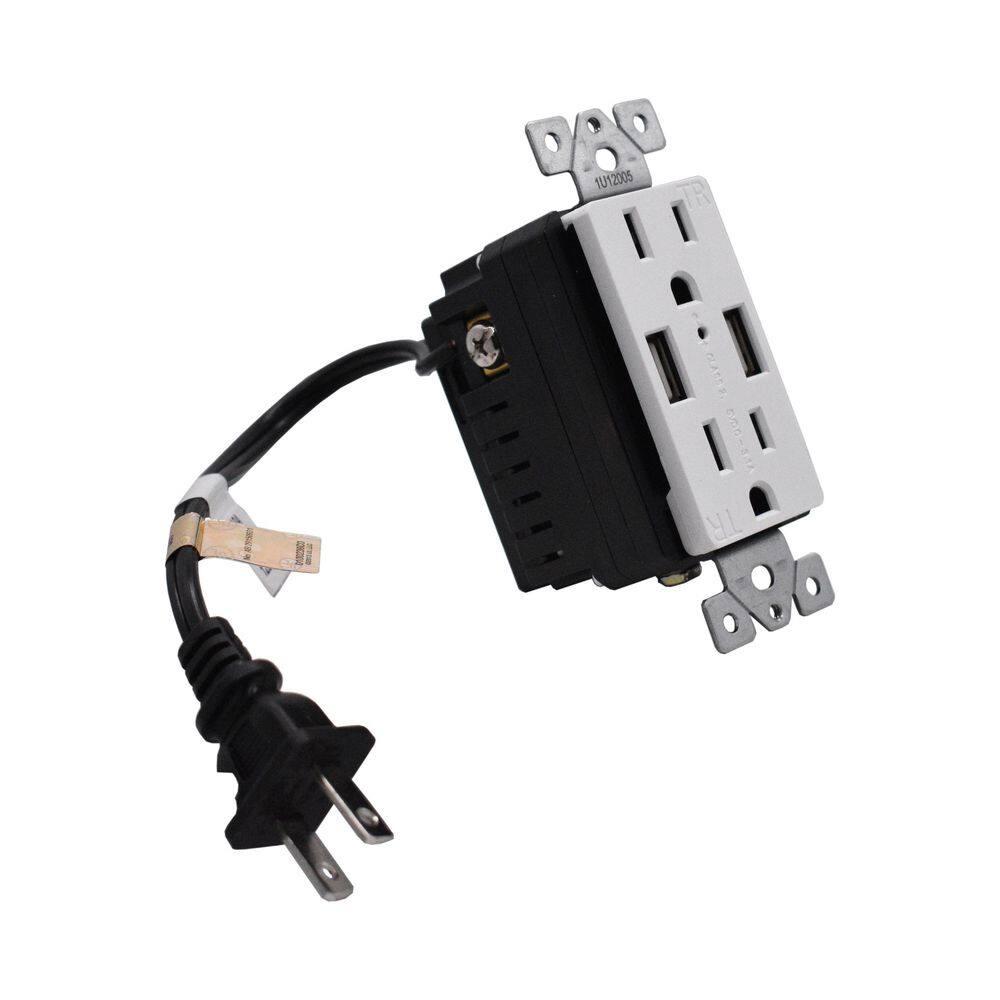 Bush Baby Decora USB Outlet with WiFi Camera BB4KWIFIDECORAUSB The Home Depot
