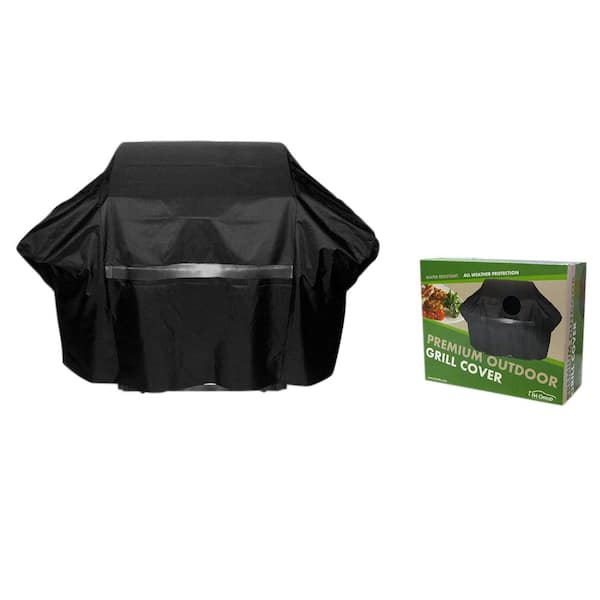 FH Group 70 in. x 24 in. x 45 in. Black Heavy Duty Large Oxford Material with PVC Coating Grill Cover