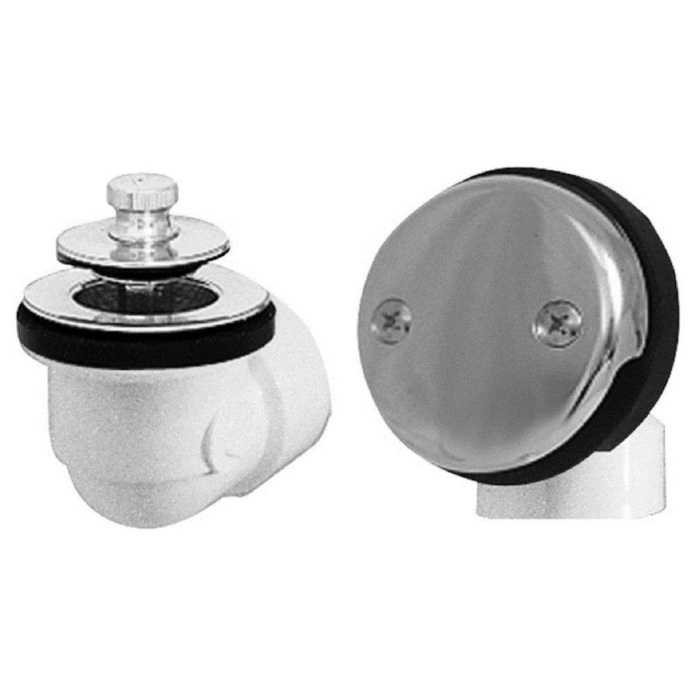 Oatey Schedule 40 PVC Bathtub Drain Waste and Overflow Kit with Chrome