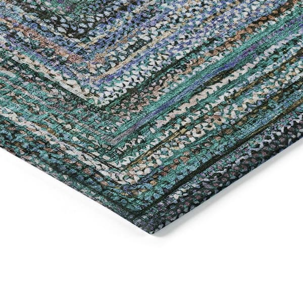 Chantille Machine Washable Indoor/Outdoor Abstract ACN1725 Teal 3 ft. x 5 ft. Area Rug