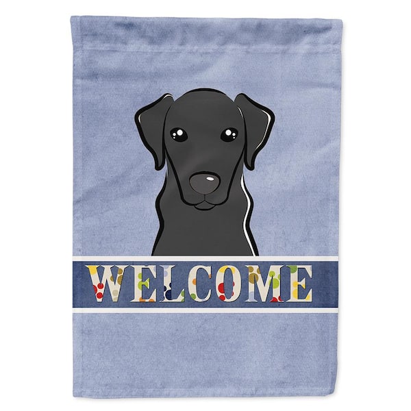 Caroline's Treasures 28 in. x 40 in. Polyester Black Labrador Welcome Flag Canvas House Size 2-Sided Heavyweight