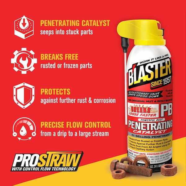 Blaster 12 oz. Long-Lasting Surface Shield Rust and Corrosion Protectant,  Lubricant Spray (Pack of 12) 16-SS - The Home Depot