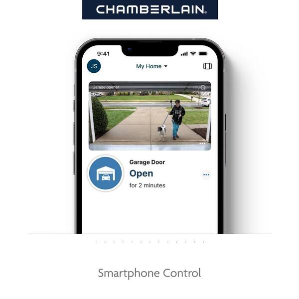 Chamberlain Ultra-Quiet Wall Mount Smart Garage Door Opener with ...