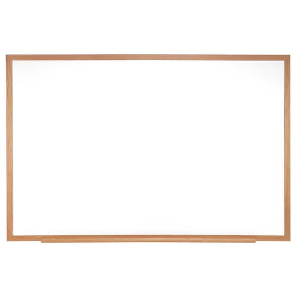 ghent M1 Porcelain Magnetic Whiteboard, Wood Frame, 4 ft. H x 7 ft. 4 in. W