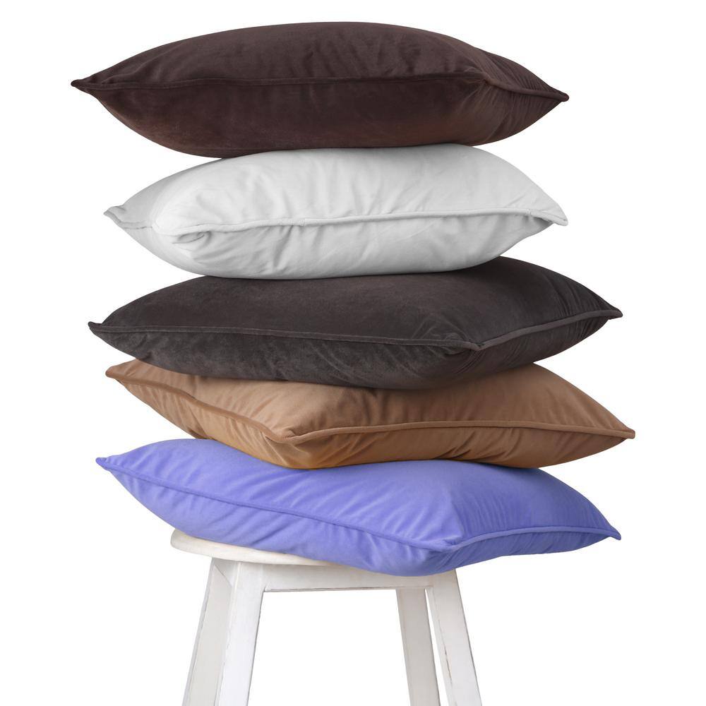 Irish Coffee Velvet 22" Square Pillow Covers Set of 2