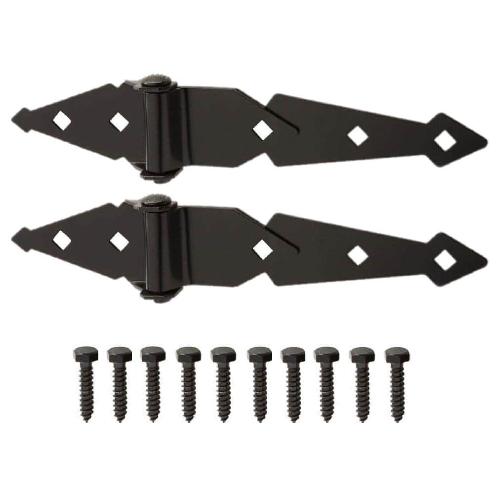 8 in. Black Strap Hinge (2-Pack) price history on PriceWatchPro
