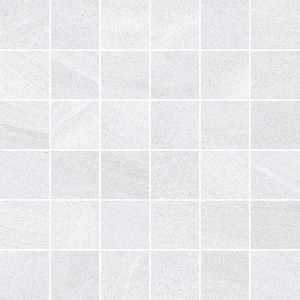Austral White 12 in. x 12 in. Glazed Porcelain Floor and Wall Mosaic Tile (6 sq. ft. / case)