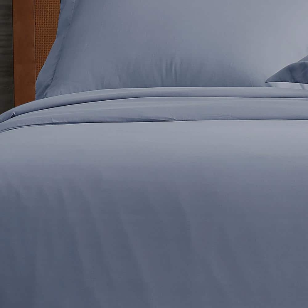 King Size Blue Microfiber Wrinkle Proof Bedspread Cover