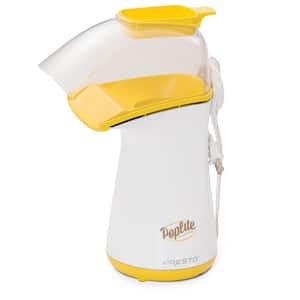 PopLite 4 oz. White and Yellow Hot Air Countertop Popcorn Popper