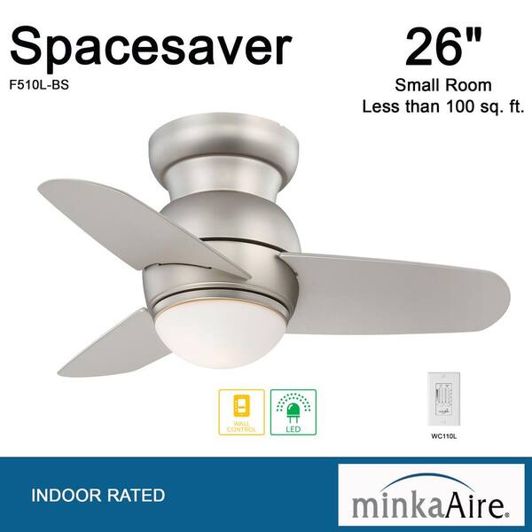 Oil Rubbed Bronze Minka Aire Spacesaver Led Fan 26" Ceiling Fan 