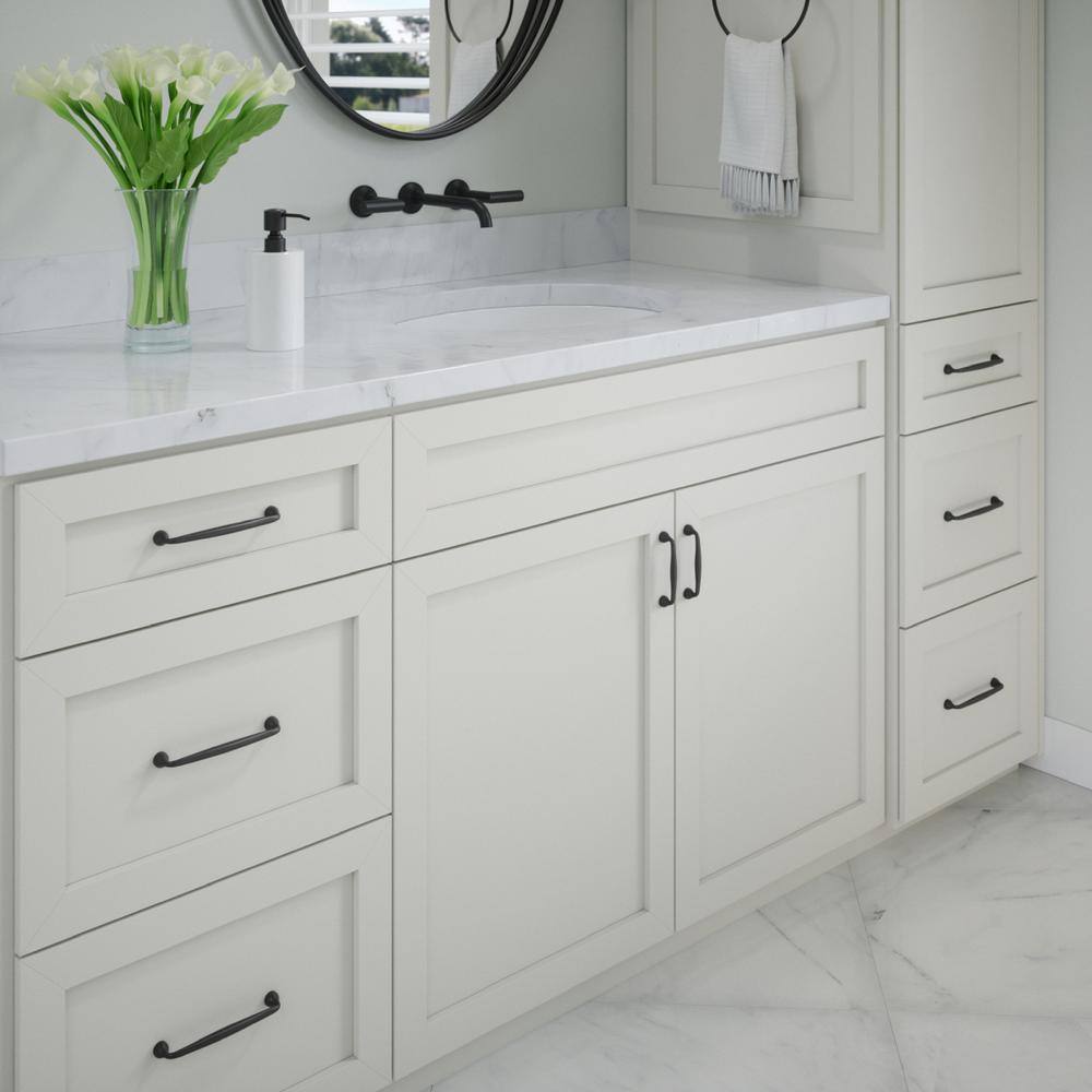 Mason Matte Black 4-1/4" Bar Drawer Pull with Mounting Hardware