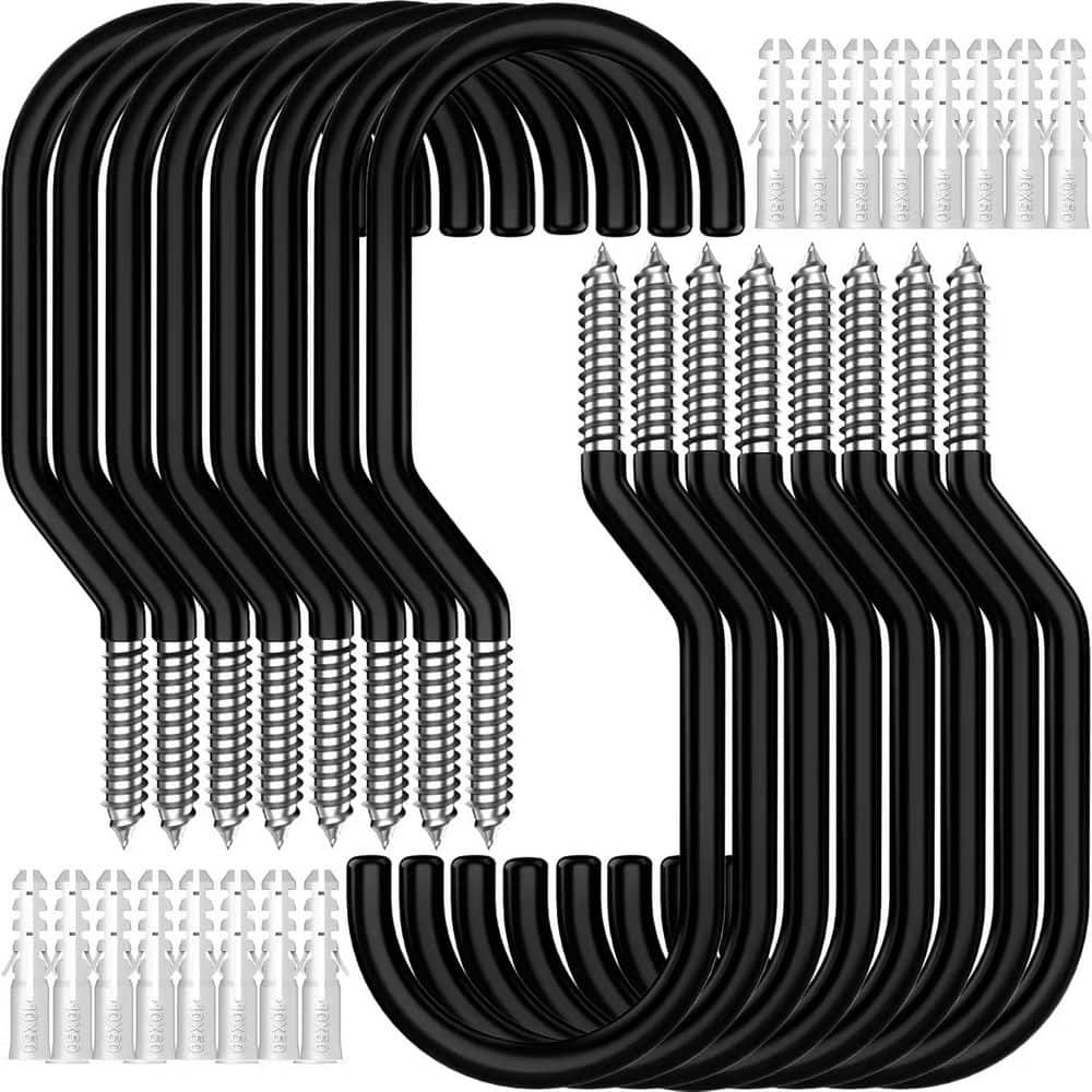 6 in. Heavy Duty Bike Hook, Loading Capacity 100 LBS Bike Hooks for Garage Wall and Garage Ceiling, Black (16-Pack) price history on PriceWatchPro