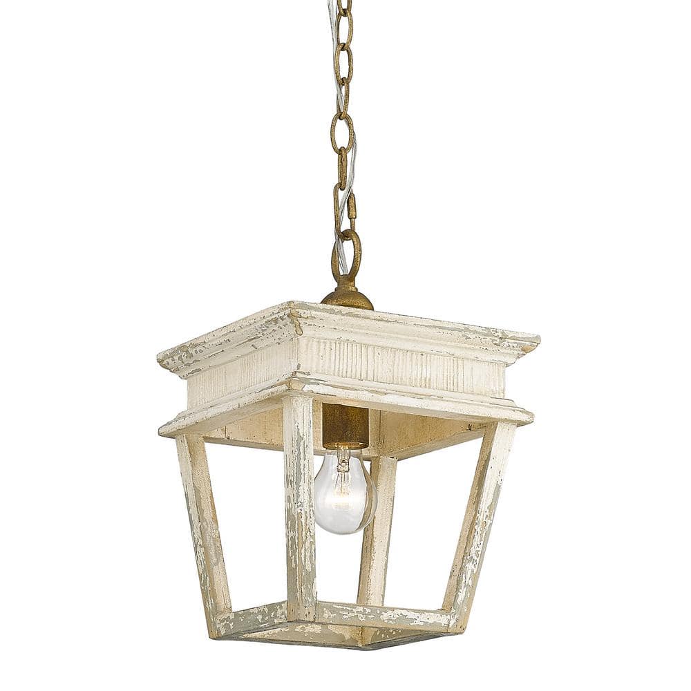Haiden Distressed Light Grey and Bronze Mini Pendant