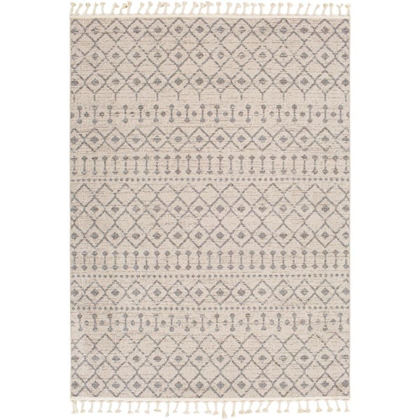 Artistic Weavers Euphoria Light Grey Global 7 ft. x 9 ft. Indoor Area Rug