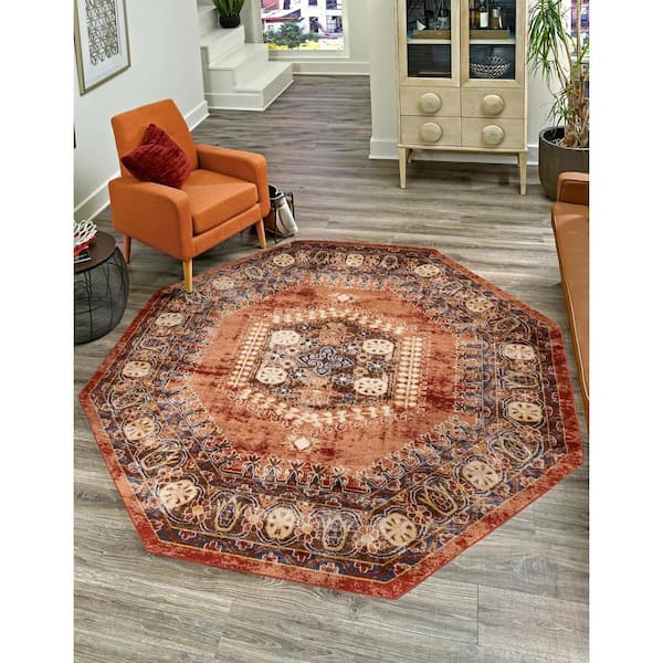 Utopia Larissa Terracotta 7' 0 x 7' 0 Area Rug
