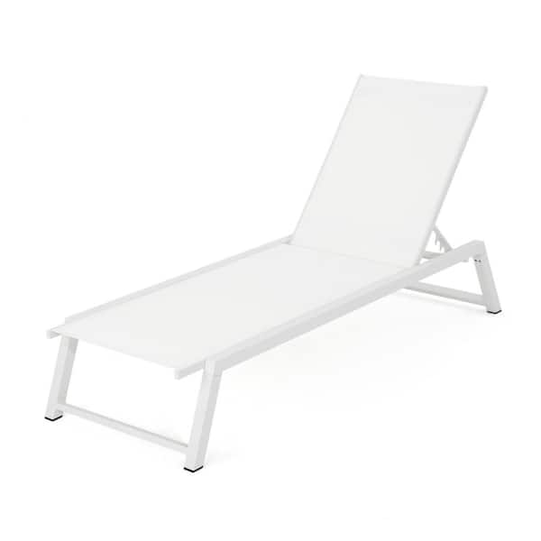 Myers White Aluminum Adjustable Outdoor Chaise Lounge