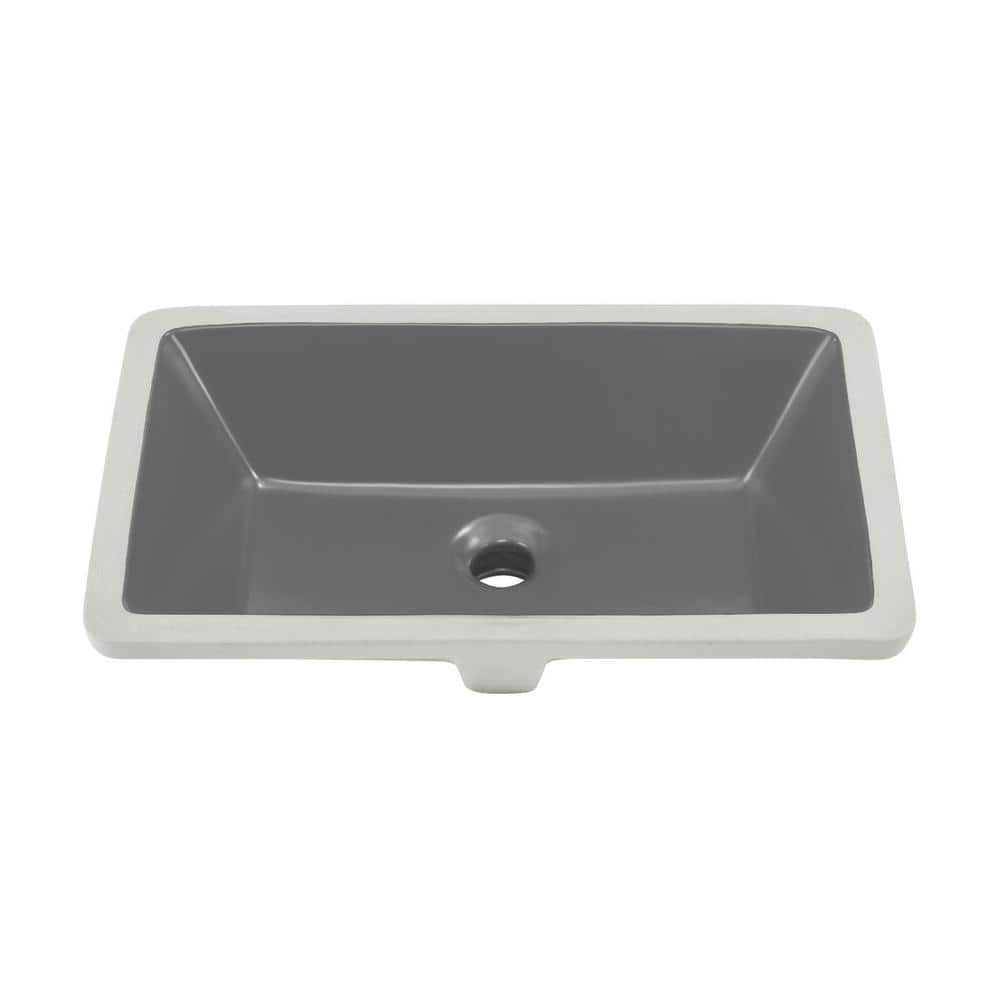 Voltaire 21 in. Rectangular Ceramic Undermount Bathroom Sink in Matte Gray price history on PriceWatchPro