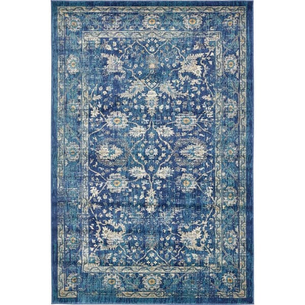 Unique Loom Oslo Osterbro Navy Blue 6' 0 x 9' 0 Area Rug