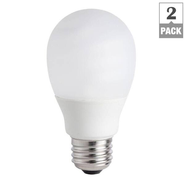 Philips 40W Equivalent Soft White (2700K) A19 A-Line Spiral CFL Light Bulb (2-Pack)