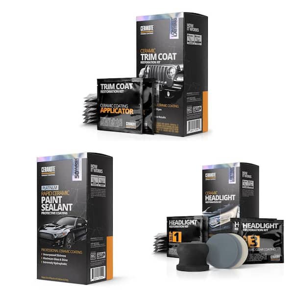 Trim Coat and Headlight Restoration Kit with 12 oz. Rapid Ceramic Paint Sealant