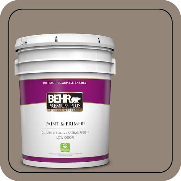 BEHR PREMIUM PLUS 5 gal. #N220-5 Ottertail Eggshell Enamel Low Odor Interior Paint & Primer