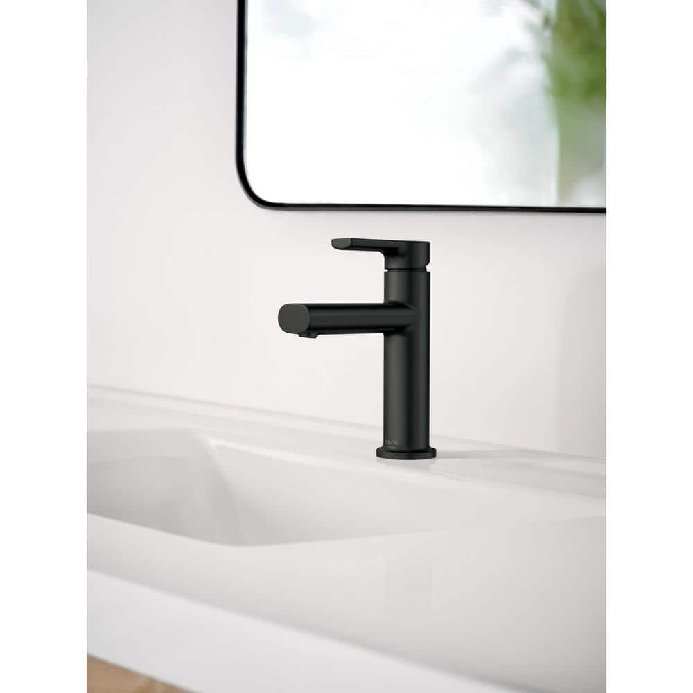 Matte Black Modern Single Handle Bathroom Faucet